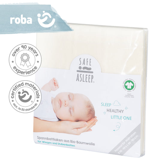 Drap-housse 'safe asleep®' - Single jersey coton - Certifié - Canadian white – Détourage (9/11)
