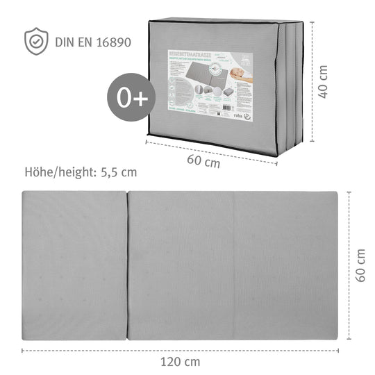 Reisebettmatratze 'safe asleep®', 60 x 120 x 5,5 cm, belüfteter Schaumstoff für optimales Schlafklima – Produktbild (5/14)