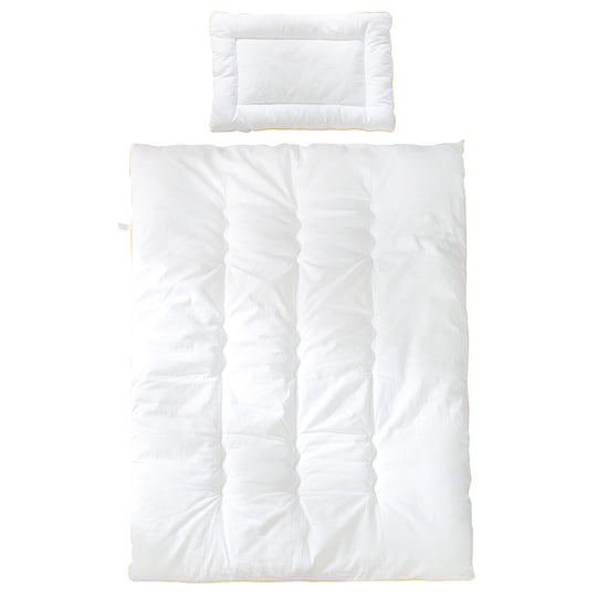 Couvre-lit matelassé enfant, toutes saisons Bébé-Set (enveloppe intérieure), blanc, couverture 100 x 135 cm et coussin 40 x 60 cm – Détourage (1/7)