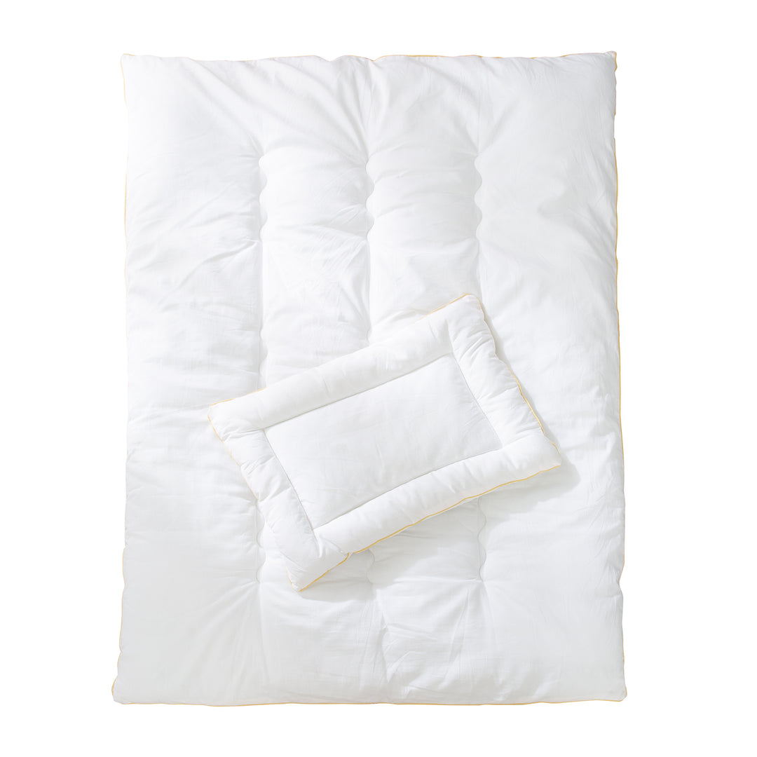 Couvre-lit matelassé enfant, toutes saisons Bébé-Set (enveloppe intérieure), blanc, couverture 100 x 135 cm et coussin 40 x 60 cm – Détourage (7/7)