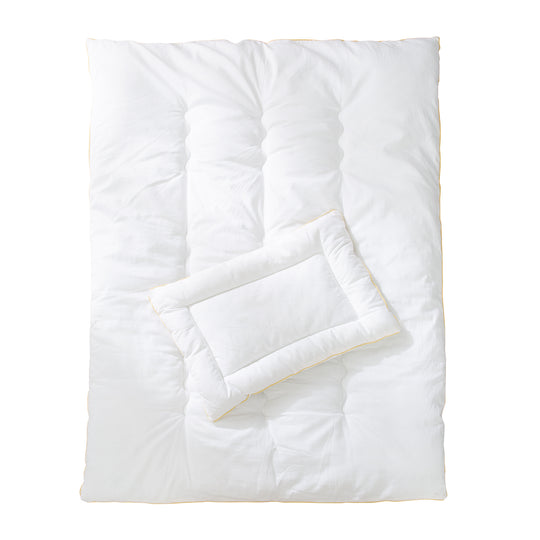 Couvre-lit matelassé enfant, toutes saisons Bébé-Set (enveloppe intérieure), blanc, couverture 100 x 135 cm et coussin 40 x 60 cm – Détourage (7/7)