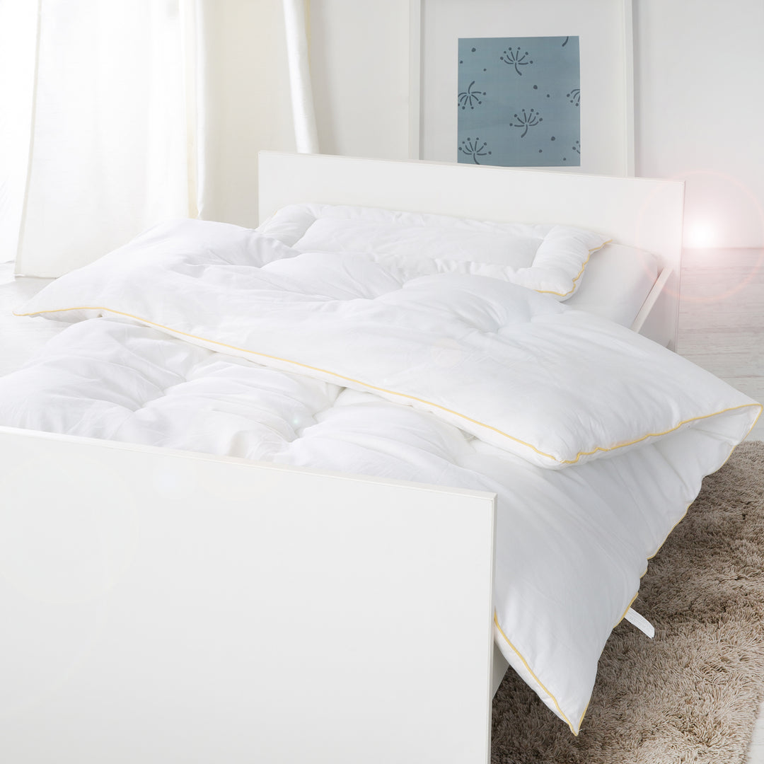 Couvre-lit matelassé enfant, toutes saisons Bébé-Set (enveloppe intérieure), blanc, couverture 100 x 135 cm et coussin 40 x 60 cm – Photo d'ambiance (4/7)