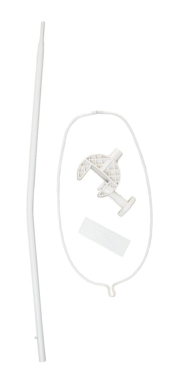 Tige de ciel de lit, universal support de ciel de lit, blanc, pour ciel de lit bébé, rond, ca. 150 cm – Détourage (1/1)