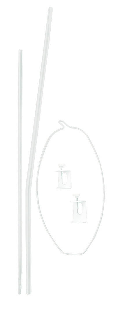 Tige de ciel de lit, universal support de ciel de lit, blanc, pour lits bébé, pour ciel de lit, rond, ca. 150 cm – Détourage (1/1)