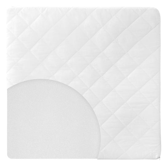 Laufgittermatratze für Laufgitter 100 x 100 cm, Laufstall-Matratze weiß, gesteppt – Produktbild (1/11)