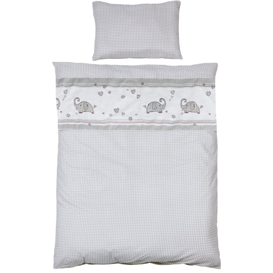 Complete Bed Set 'Jumbotwins', 70 x 140 cm, White, incl. Bedding, Canopy, Nest Bumper & Mattress – Cutout (2/7)
