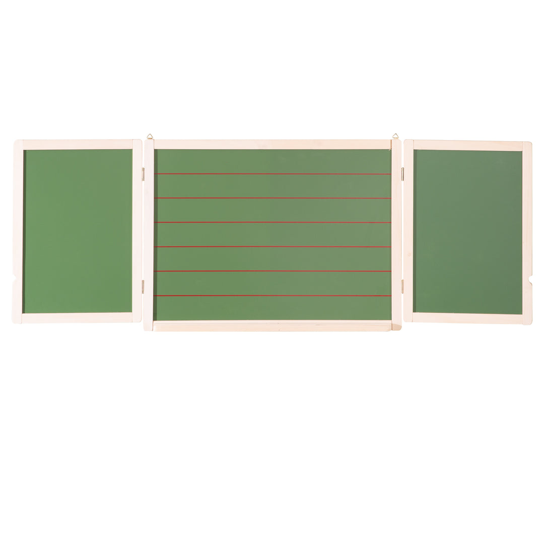 Mal- & Schreibtafel, Hängetafel faltbar, magnetisch weiß, Kreidetafel liniert, Tafellack – Freisteller (1/10)