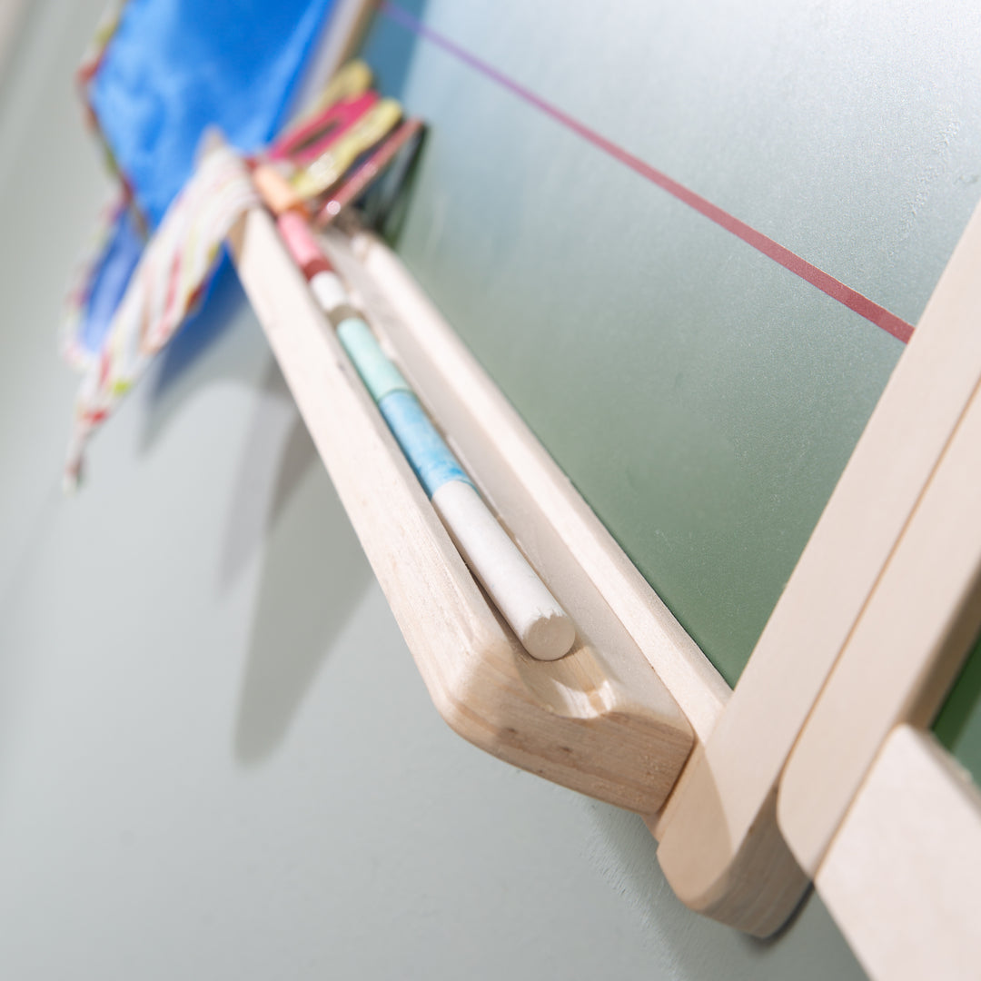 Mal- & Schreibtafel, Hängetafel faltbar, magnetisch weiß, Kreidetafel liniert, Tafellack – Detailbild (9/10)