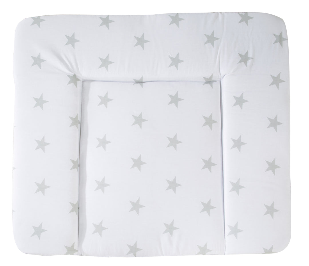 Colchoneta cambiador 'Little Stars' - 85 x 75 cm - PU Revestido - Blanco / gris claro – Recorte (1/9)