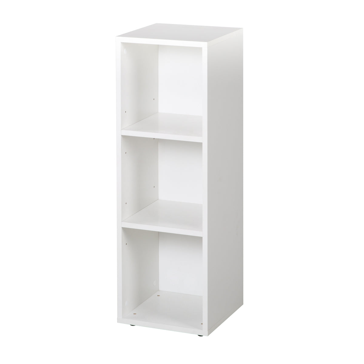 Seitenregal weiß, 2 Einlegeböden, Regal für Baby- & Kinderzimmer, HxBxT 88 x 27 x 32 cm – Freisteller (1/5)
