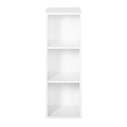 Seitenregal weiß, 2 Einlegeböden, Regal für Baby- & Kinderzimmer, HxBxT 88 x 27 x 32 cm – Freisteller (4/5)