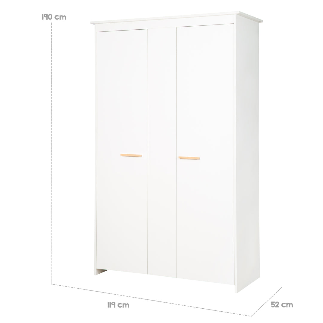 Zimmerset 'Anton' inkl. Kinderbett 70x140, Wickelkommode 2-türig, Kleiderschrank 2,5-türig – Infografik (26/31)