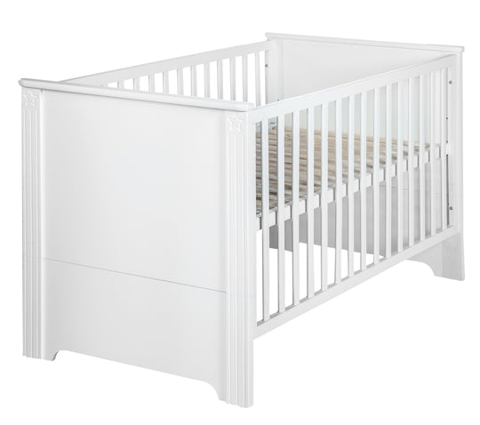 Ensemble de mobilier enfant 'Maxi' blanc incl. lit combiné, 70 x 140 cm & large commode à langer – Détourage (3/11)