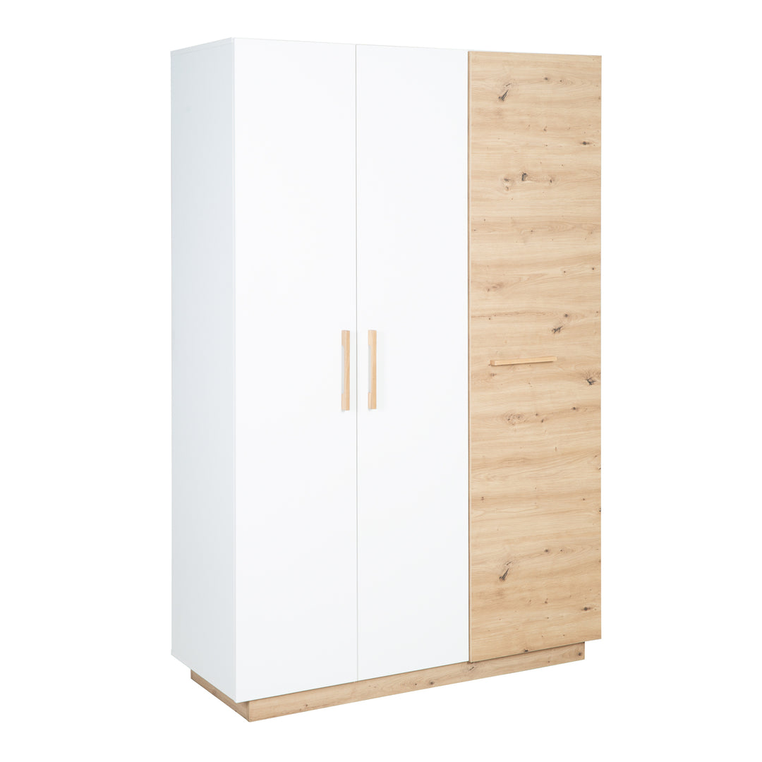 Kinderzimmerset 'Lion' 3-teilig - Bett 70x140 + Wickelkommode breit + Kleiderschrank – Freisteller (19/40)