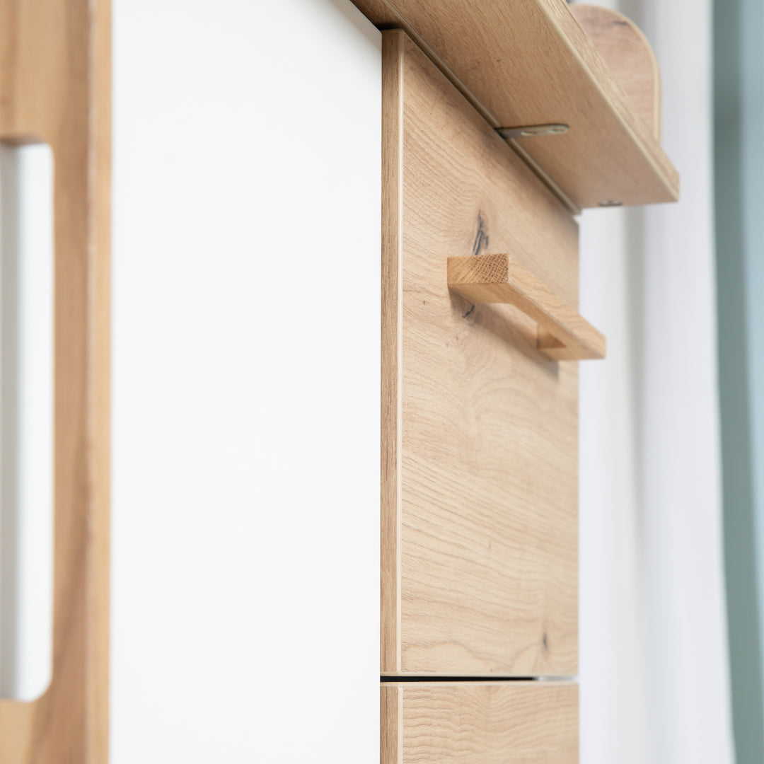 Kinderzimmerset 'Lion' 3-teilig - Bett 70x140 + Wickelkommode breit + Kleiderschrank – Detailbild (35/40)