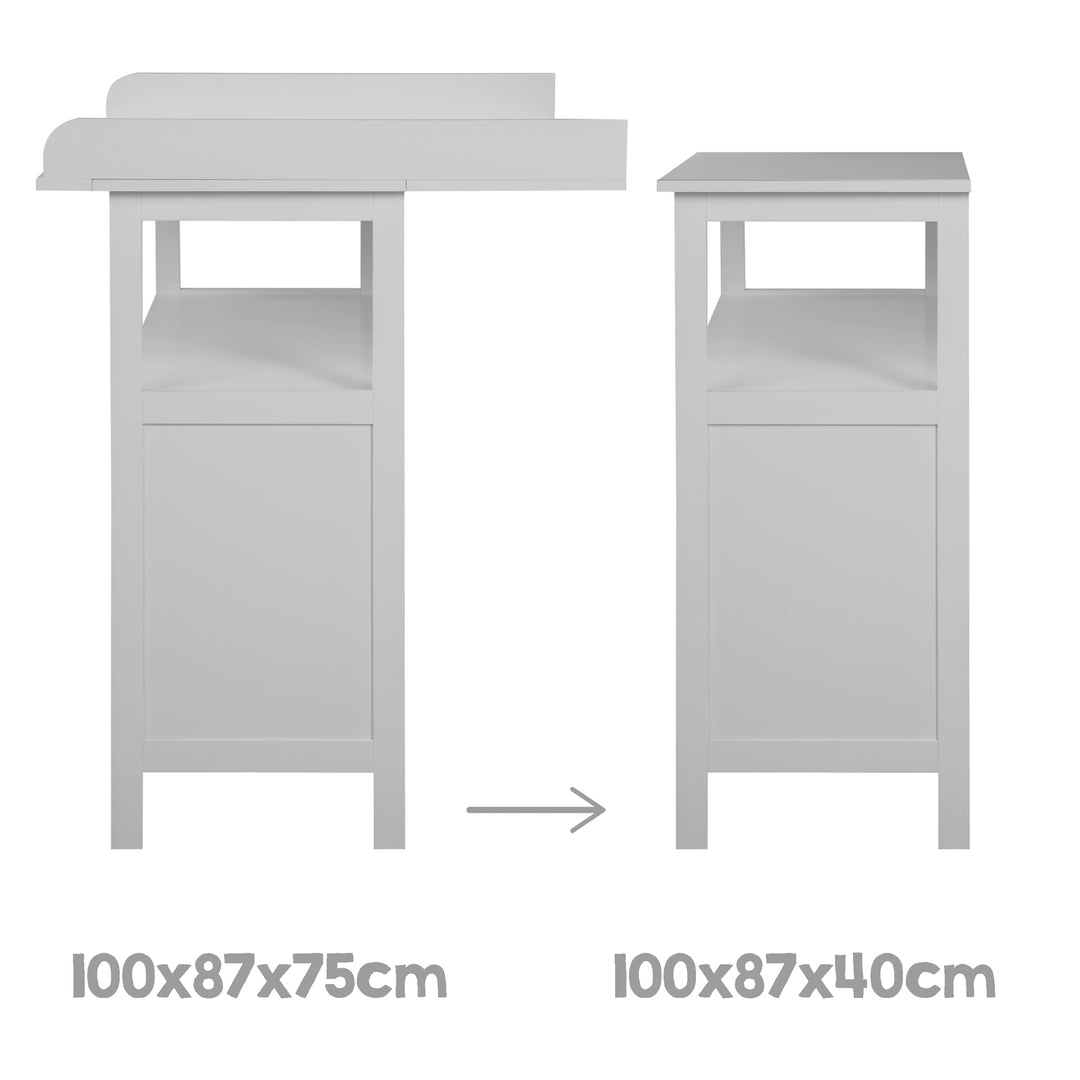 Möbelset 'Hamburg' - Baby- & Beistellbett 60x120 + Wickelkommode - Taupe – Infografik (11/16)