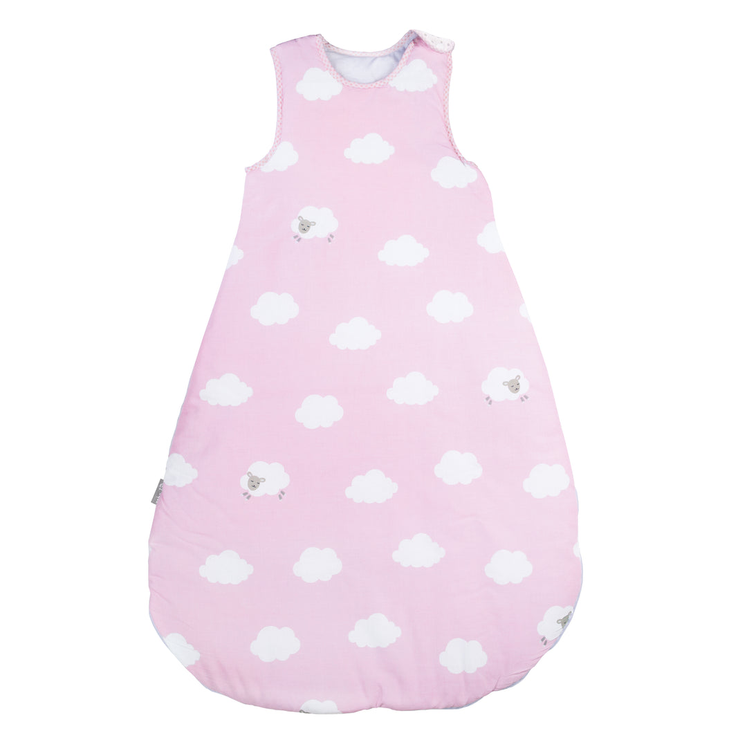 Schlafsack 'Kleine Wolke rosa', 70 - 90 cm, ganzjähriger Babyschlafsack, atmungsaktive Baumwolle – Freisteller (3/3)
