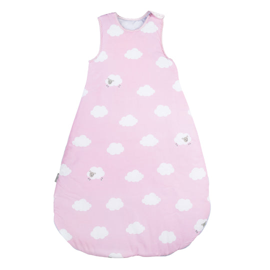 Schlafsack 'Kleine Wolke rosa', 70 - 90 cm, ganzjähriger Babyschlafsack, atmungsaktive Baumwolle – Freisteller (3/3)
