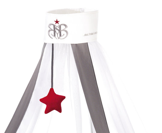 Set biancheria per lettino 'Rock Star Neonato 1', 4pezzi, set letto con biancheria da letto 100 x 135 cm, riduttore paracolpi & baldacchino – Foto di dettaglio (3/4)