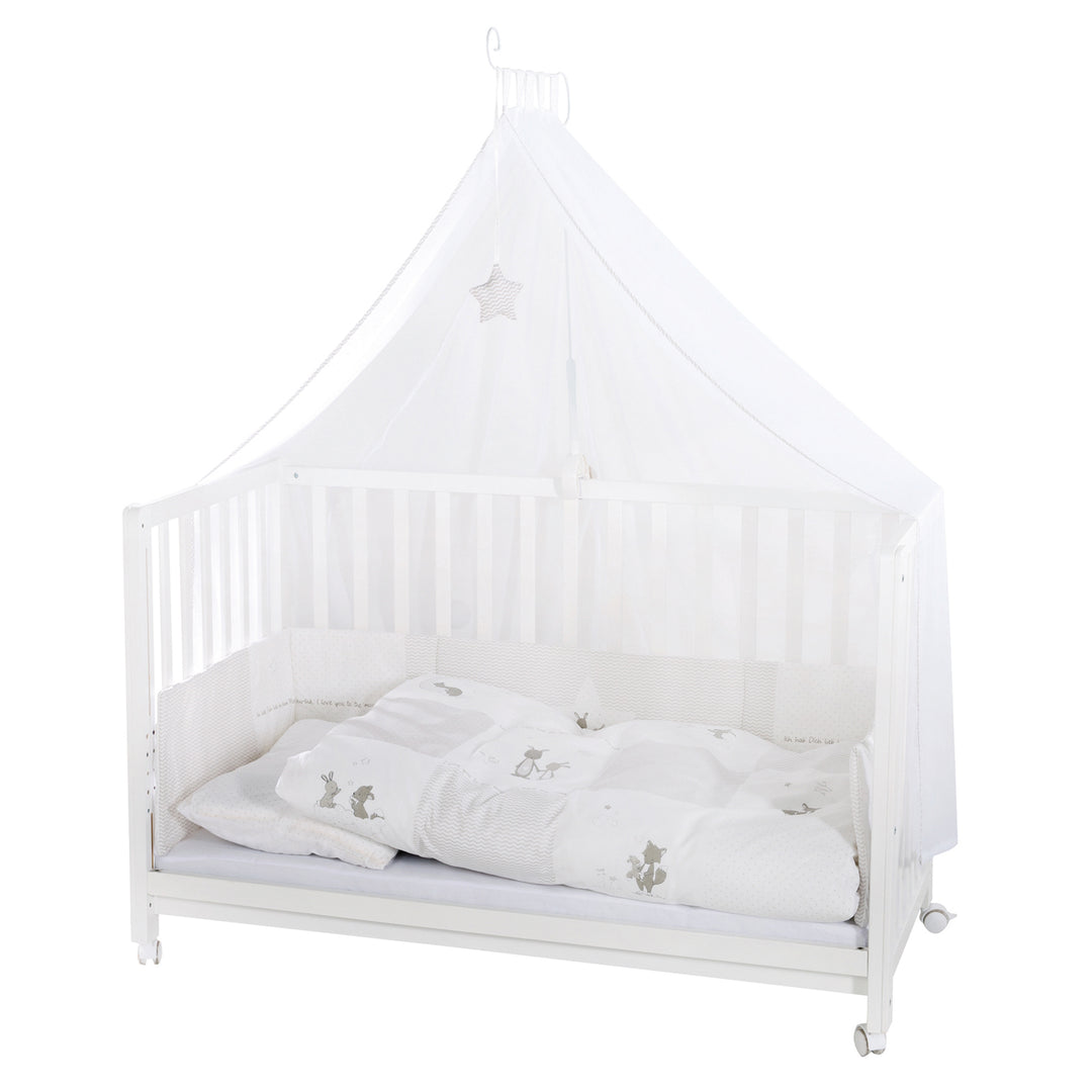 Room Bed 'Fox & Bunny', 60 x 120 cm, höhenverstellbar, Beistellbett zum Elternbett mit kompletter Ausstattung – Freisteller (6/13)