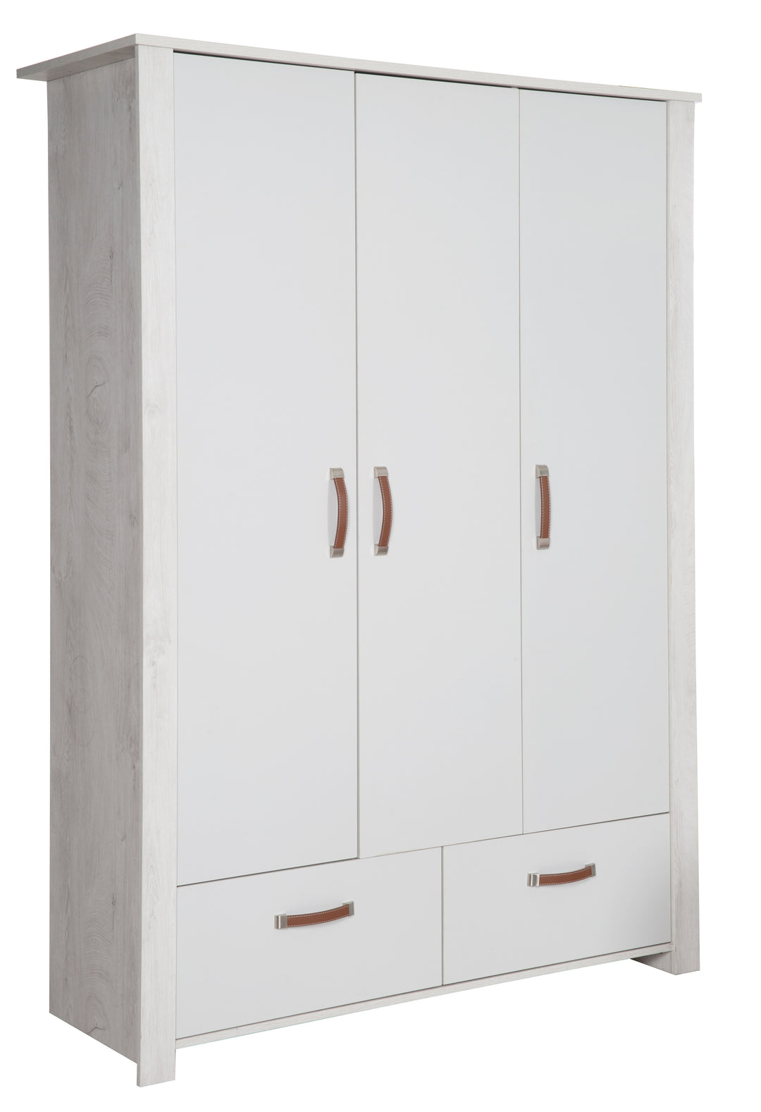 Ensemble chambre d'enfant 'Mila', incl. lit combiné 70 x 140 cm, commode à langer & 3portes armoire, gris/blanc – Détourage (11/16)