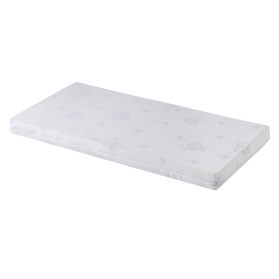 Room Bed 'safe asleep®', 60 x 120 cm, 'stars grey', Bedside Crib incl. Accessories/Equipment, White Lacquered – Cutout (6/14)
