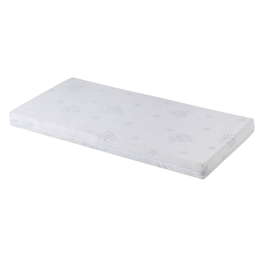 Room Bed 'safe asleep®', 60 x 120 cm, 'stars grey', Bedside Crib incl. Accessories/Equipment, White Lacquered – Cutout (6/14)
