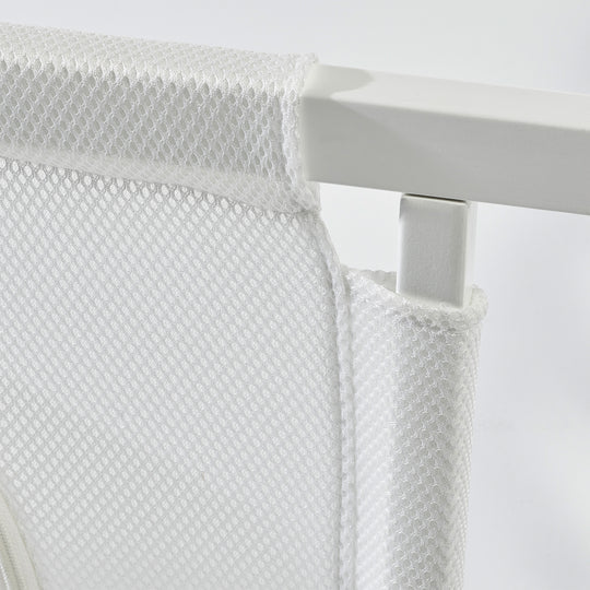 Room Bed 'safe asleep®', 60 x 120 cm, 'stars grey', Bedside Crib incl. Accessories/Equipment, White Lacquered – Detail Image (10/14)