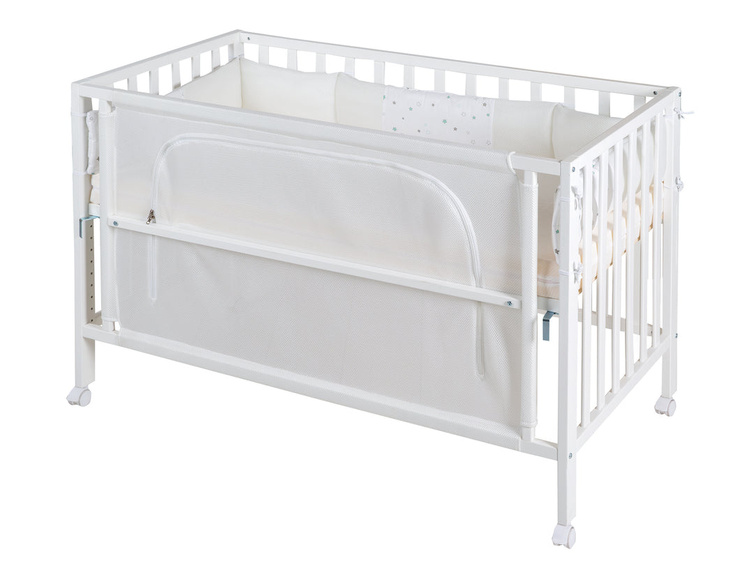 Room Bed 'safe asleep®', 60 x 120 cm, 'Sternenzauber', Beistellbett inkl. Zubehör, weiß lackiert – Freisteller (3/8)
