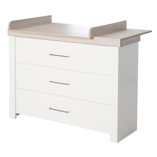 Zimmerset 'Lucy' 3-teilig, inkl. Kombi-Kinderbett 70 x 140, Wickelkommode & Schrank 3-türig – Freisteller (5/17)