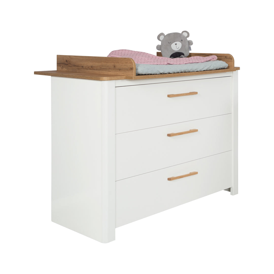 Children's Room Set 'Ava' 3-Piece, incl. Children's Bed 70x140 cm, Changing Table & Cabinet 3-Door – Cutout (12/23)