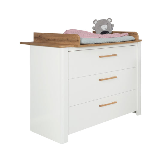 Set de muebles 'Ava‘ 2piezas, incl. cuna combinada 70 x 140 cm & cómoda cambiador profundidad de armario – Recorte (11/19)