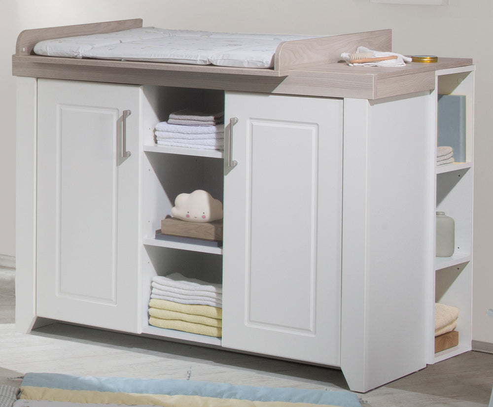Wickelkommode 'Felicia' mit Wickelansatz, breit, Landhausstil, Wickelhöhe: 90 cm – Milieubild (2/7)