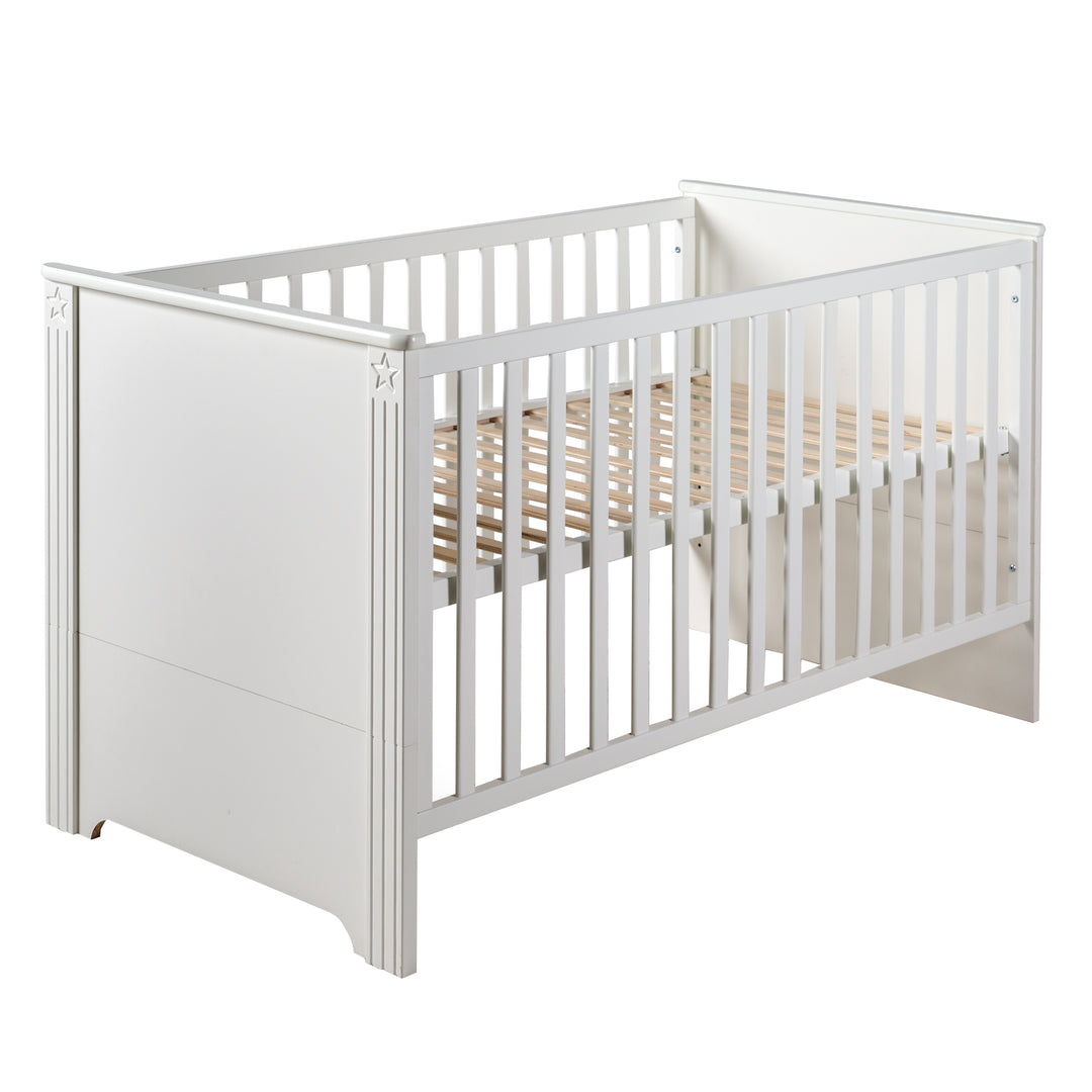 Convertible Cot Bed 'Maxi', 70 x 140 cm, 3-Way Height-Adjustable, Convertible for Junior Bed – Cutout (1/13)