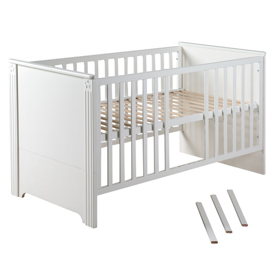 Lettino combinato 'Maxi', 70 x 140 cm, 3posizioni regolabile in altezza, trasformabile per letto junior – Ritaglio (10/13)