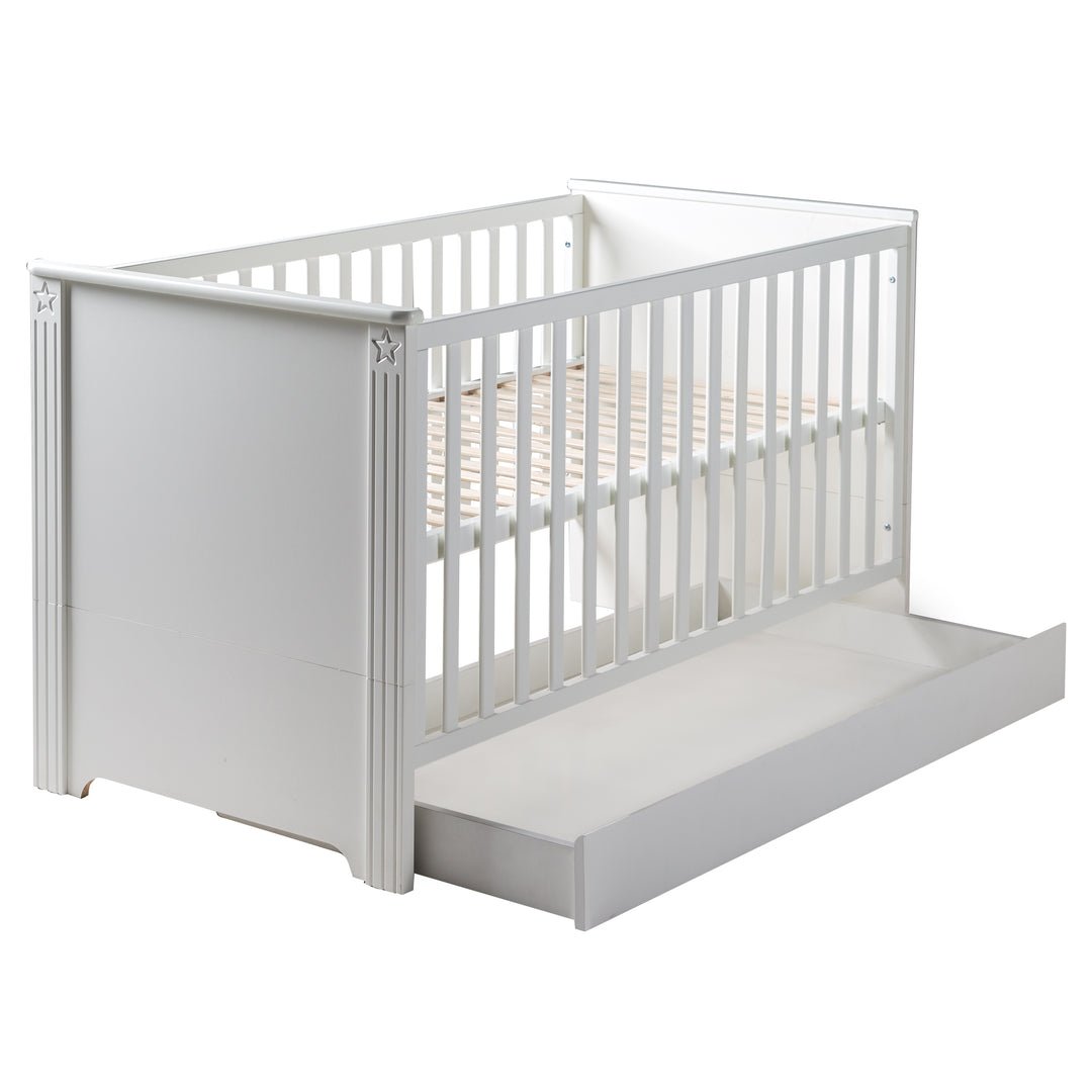 Lettino combinato 'Maxi', 70 x 140 cm, 3posizioni regolabile in altezza, trasformabile per letto junior – Ritaglio (6/13)