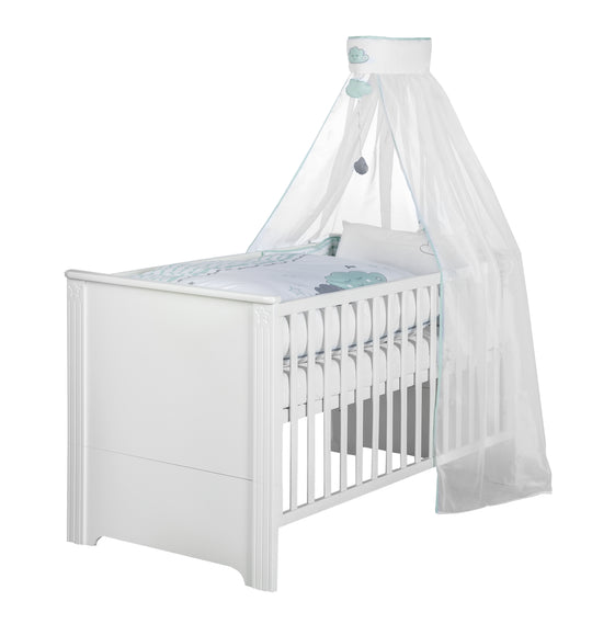 Ensemble de mobilier enfant 'Maxi' blanc incl. lit combiné, 70 x 140 cm & large commode à langer – Détourage (4/11)