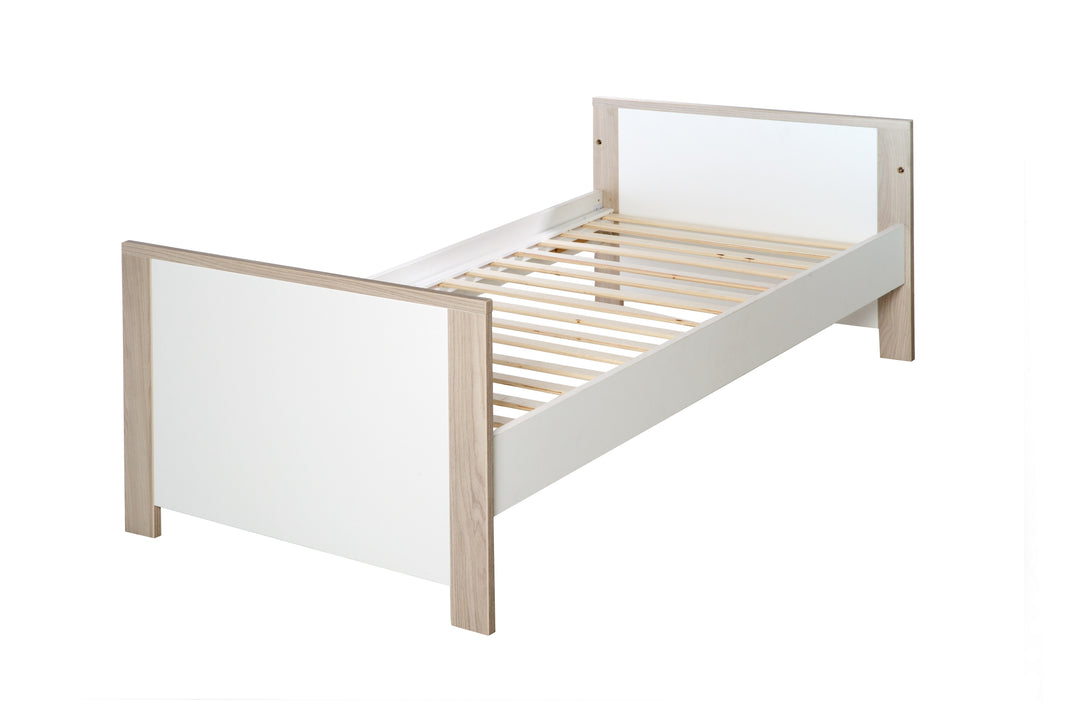 Kombi-Kinderbett 'Olaf', 70 x 140 cm, höhenverstellbar, 3 Schlupfsprossen, umbaubar – Freisteller (3/8)