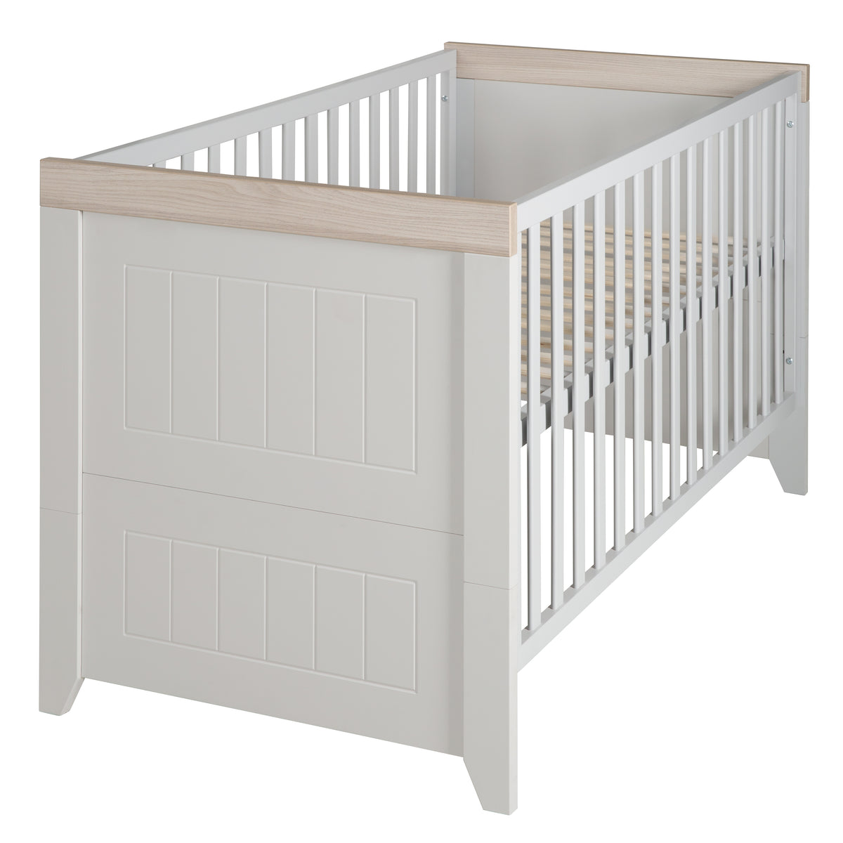 Kombi-Kinderbett 'Helene', 70 x 140 cm, verstell- und umbaubar, 3 Schlupfsprossen – Freisteller (1/7)