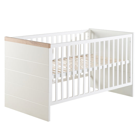 Lettino combinato 'Nele' 70 x 140 cm, con bianco frontali & orizzontale scanalature – Ritaglio (1/8)