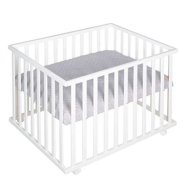 Botón variantes parque – Flexible – Parque blanco con colchón roba Style gris plata
