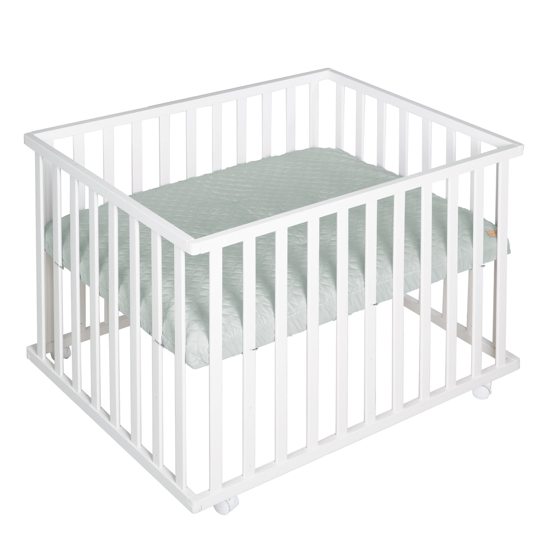 Parque 'roba Style', 75 x 100 cm, incl. verde forro protector y ruedas, blanco – Recorte (1/9)