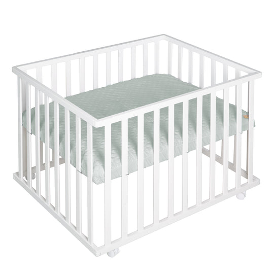 Parc 'roba Style', 75 x 100 cm, incl. vert protection intérieure et roulettes, blanc – Détourage (1/9)