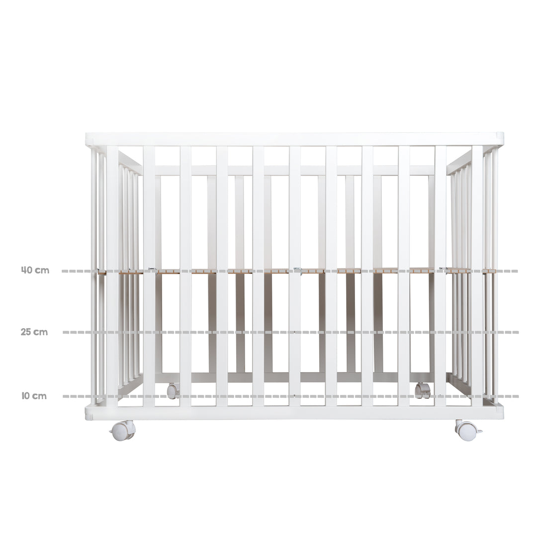 Parc 'roba Style', 75 x 100 cm, incl. vert protection intérieure et roulettes, blanc – Infographie (6/9)