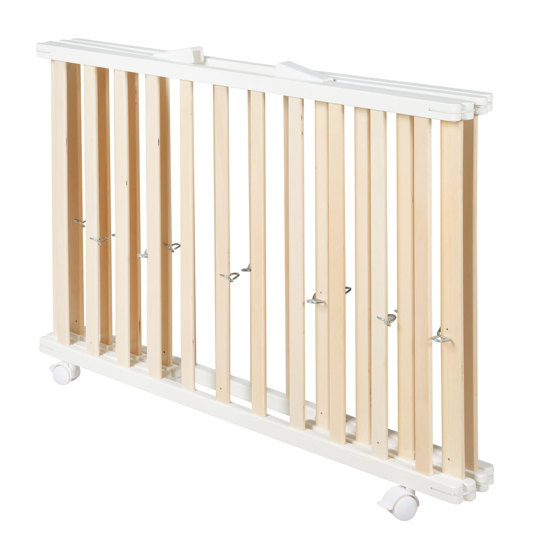 Laufgitter klappbar, bicolor, 75 x 100 cm, platzsparendes Spielgitter inkl. Rollen – Freisteller (4/13)