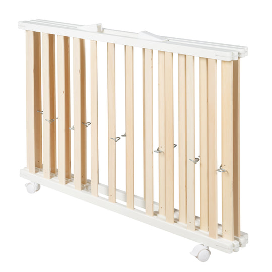 Laufgitter klappbar, bicolor, 75 x 100 cm, platzsparendes Spielgitter inkl. Rollen – Freisteller (4/13)