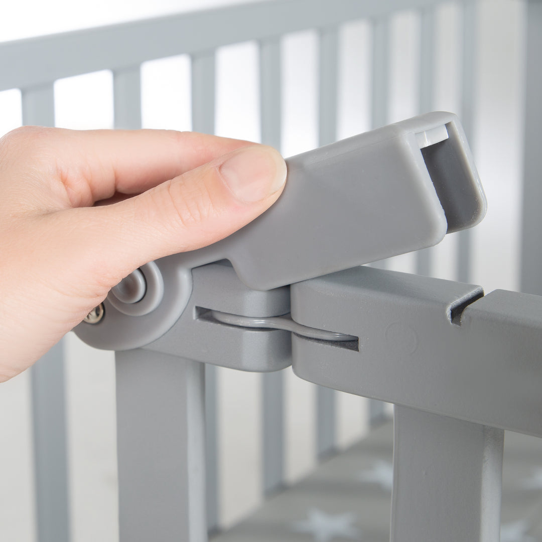 Parc pliable, taupe, 75 x 100 cm, peu encombrant parc incl. roulettes – Photo de détail (9/12)