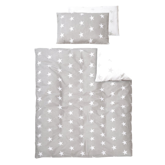 Complete Bed Set 'Little Stars', 70 x 140 cm, Convertible, incl. Bedding, Canopy, Nest Bumper & Mattress – Cutout (10/22)