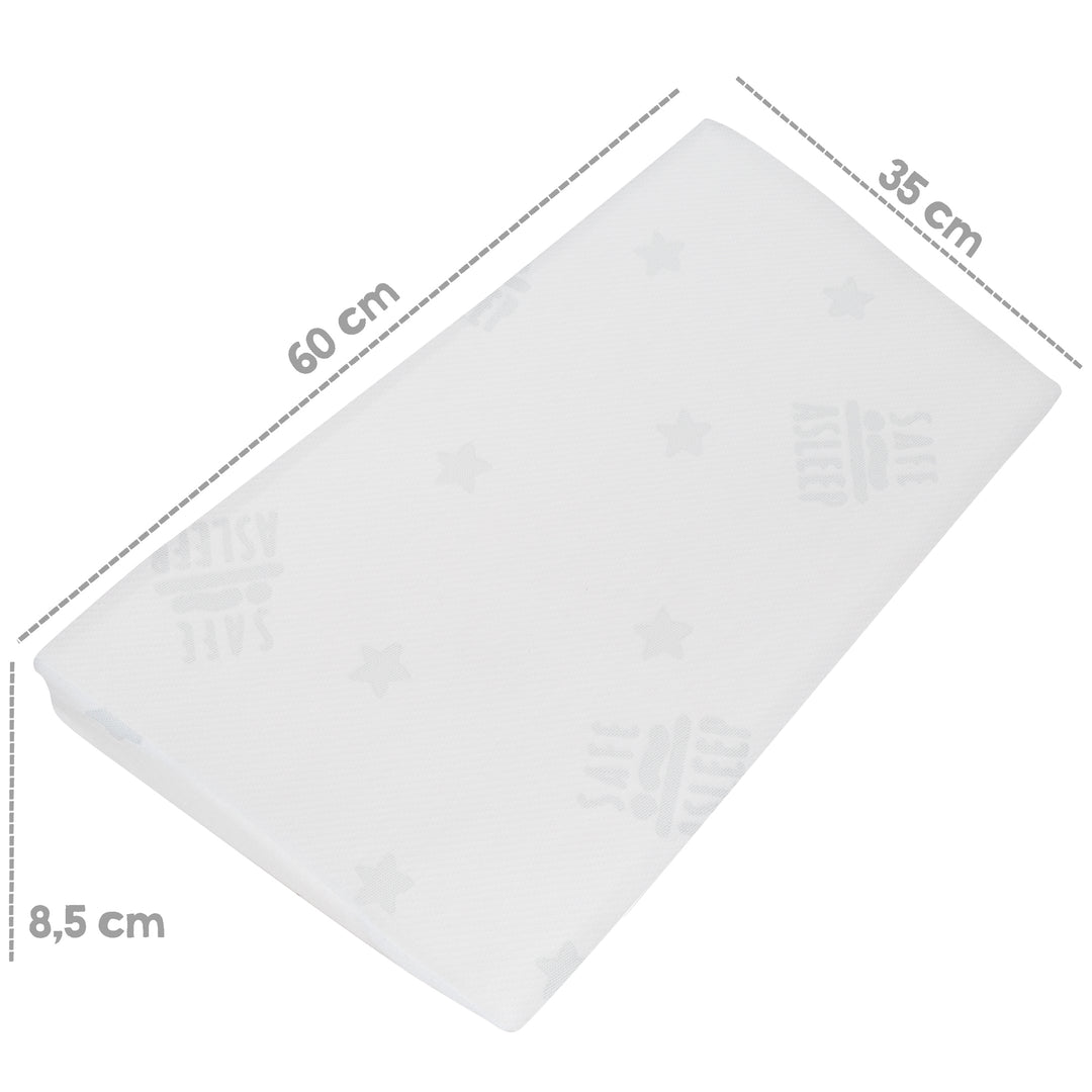 Keilkissen 'safe asleep®', Air, LxBxH: 60 x 35 x 8,5 cm, mit Jacquard-Bezug, gelochter Matratzenkern – Infografik (3/10)