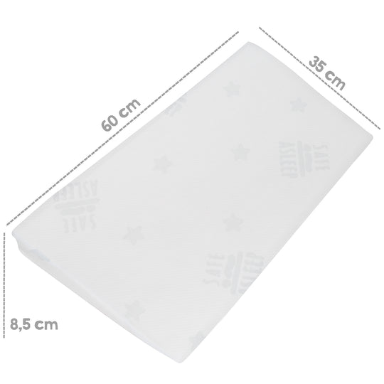 Keilkissen 'safe asleep®', Air, LxBxH: 60 x 35 x 8,5 cm, mit Jacquard-Bezug, gelochter Matratzenkern – Infografik (3/10)